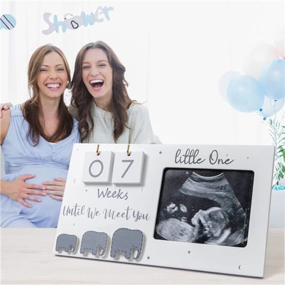 Sonogram Picture Frame, Ultrasound Photo Frame with Baby Countdown Weeks - Picture 4 of 6